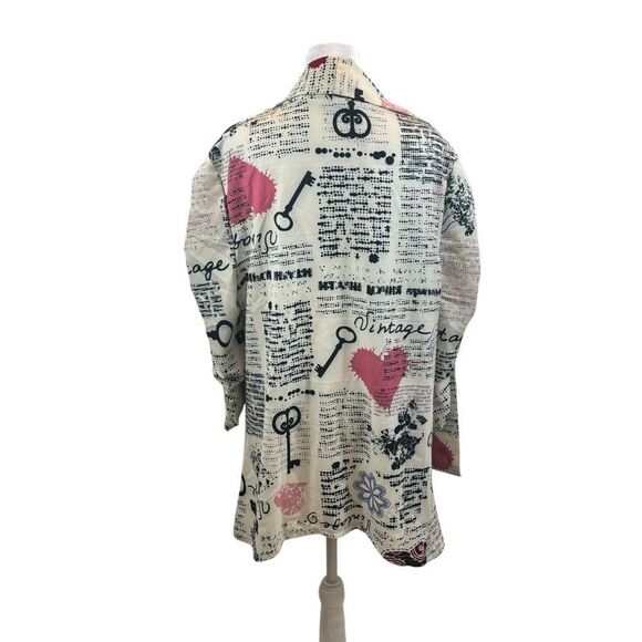 Brand‎ new with Tags Lily Firmiana Open Front Skeleton Key Cardigan XL - Picture 2 of 10